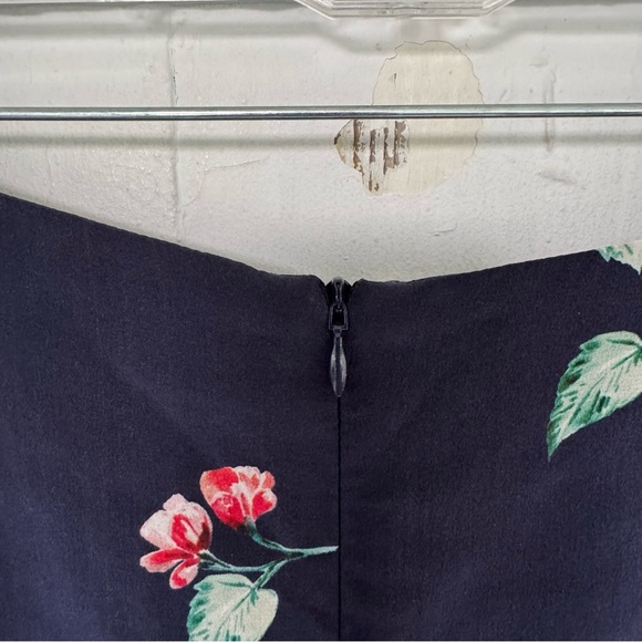 Sezane Pacome Floral Wrap Mini Skirt Blue Floral Silk size 38 US6 - Picture 10 of 11